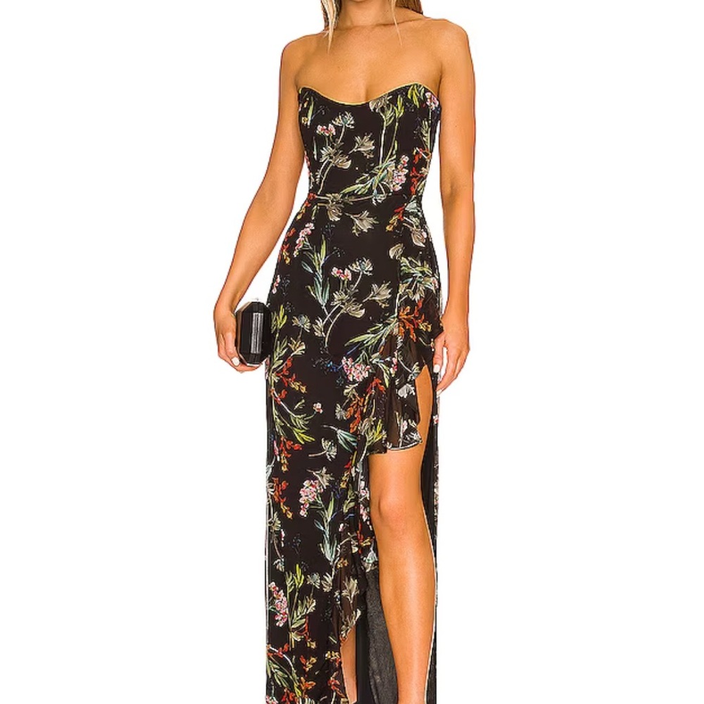 Katie May Black Floral Maxi Dress